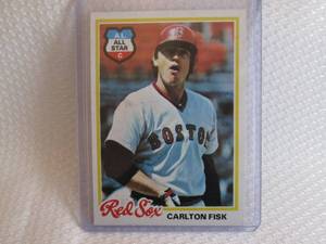 lot 72 image: 1978 Topps Carlton Fisk Card...