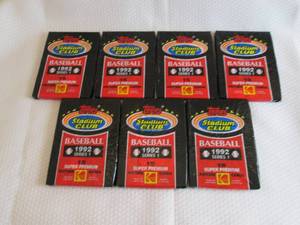 lot 88 image: 7- 1992 Stadium Club Baseball Serie...