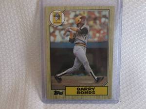 lot 89 image: 1987 Topps Barry Bonds Rookie Card...