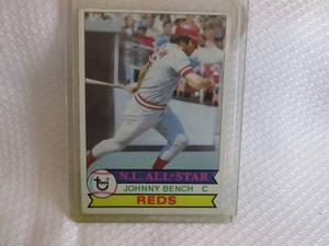 lot 125 image: 1979 Topps Johnny Bench Card...