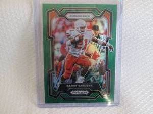 lot 184 image: 2024 Prizm Barry Sanders Green Priz...