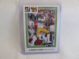lot 185 image: 2021Donruss JaMarr Chase Rookie Car...