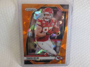 lot 188 image: 2024 Prizm Travis Kelce Orange Priz...