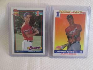 lot 198 image: 1991 Topps & Score Chipper Jones Ro...