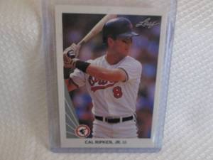 lot 213 image: 1990 Leaf Cal Ripken JR Card...