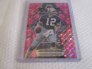 lot 216 image: 2023 Mosaic Roger Staubach Pink Pri...