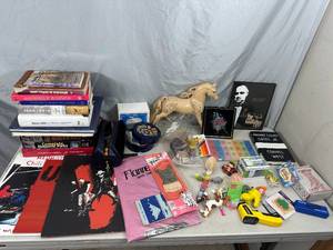 lot 21 image: Assorted Collectibles, Vintage Toys, Books, Music Books, Trinkets, Household, and More