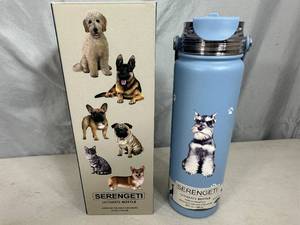 lot 96 image: New Serengeti Vacuum Insulated Stainless Steel Water Bottle - Schnauzer