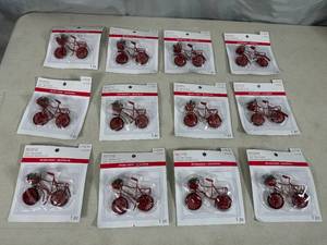 lot 243 image: 12 New Ashland Tiny Treasures Mini Bicycle - Mini Embellishment  Decoration
