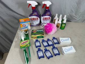 lot 256 image: New Cleaning Products, Sponges, Soaps, and More