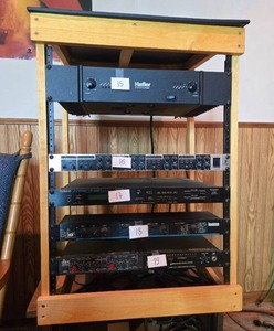 lot 26 image: Wooden Audio Rack - (30x21.5x16 Inches) - Audio Components Not Included - they are in separate lots