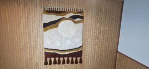 lot 41 image: 46x36 Inch Boho Woven Wall Hanging Tapestry with Tassels