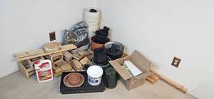 lot 76 image: Collection of Garden Pots, Grow Supplies, and Planters