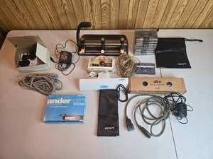 lot 109 image: Mixed Lot Office and Electronics Accessories with Cassette Tapes and Collectible Model