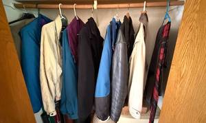 lot 187 image: Collection of Mens Jackets Including Columbia, Lands End, and Chaps