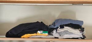 lot 273 image: Collection of Mixed Adult T-Shirts and Sweaters Assorted Sizes