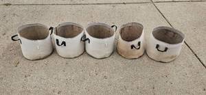 lot 291 image: Set of Used 7-Gallon Fabric Grow Bags with Handles