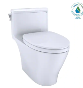 TOTO Nexus 12 in. Rough In One-Piece 1.28 GPF Single Flush Elongated Toilet with CEFIONTECT in Cotton White