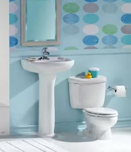 American Standard Baby Devoro 1.28 GPF Round Front in White (full toilet)