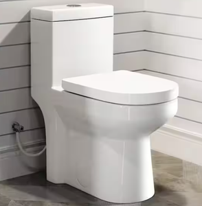 lot 6 image: Hanikes One-Piece 1.11.6 GPF Dual Flush Round Toilet in White