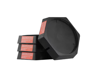 lot 40 image: VEVOR RV Leveling Pads 9 In. Round Landing Feet Permanent Attached Jack Stabilizers 5000 lbs. Capacity 4-Pack