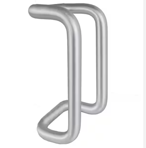 lot 34 image: (6 pack) Global Door Controls Aluminum Dual Pull Bar Back to Back for Storefront Door - 2 handlespack