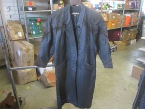 lot 111 image: (FRNT) 188 West Leather Trench Coat...
