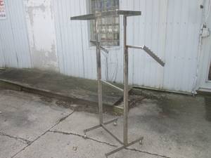 lot 112 image: (FRNT) Double Sided Clothes Rack Di...
