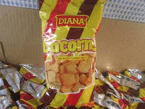 lot 215 image: (EC2) 24 Bags of Bacorns BBQ Bacon ...