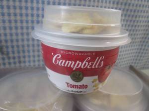 lot 227 image: (B-1) 6 Campbells Tomato Soup Singl...