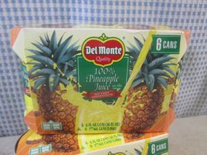 lot 230 image: (B-2) 2 6-Packs Del Monte 100% Pine...