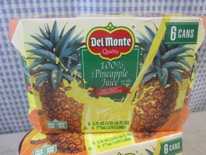 lot 232 image: (B-2) 2 6-Packs Del Monte 100% Pine...