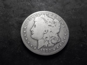 lot 9 image: 1880 CC Morgan Silver Dollar