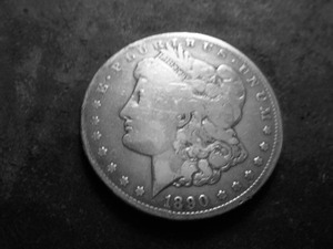lot 46 image: 1890 CC Morgan Silver Dollar