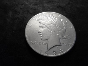 lot 50 image: 1934 S Peace Silver Dollar