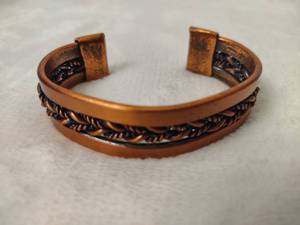 lot 65 image: Vintage Copper Braided Cuff Bracelet