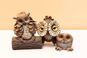 lot 109 image: Assortment of Carved Owls