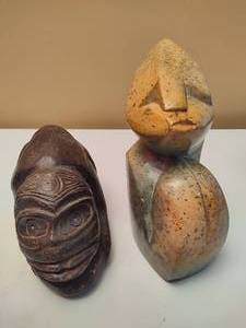 lot 135 image: Carved Stone Statues