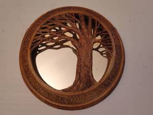 lot 138 image: Judy Walsh Signed Stone Pottery Tree Mirror
