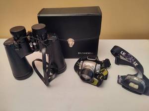 lot 147 image: Bushnell Binoculars & Two Headlights