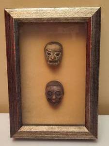 lot 49 image: Framed Japanese Kimono Buttons  - Unique Art Piece