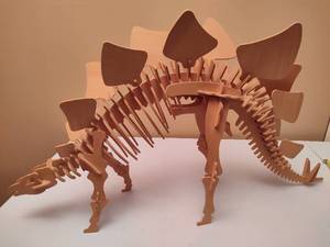 lot 174 image: Wood Dinosaur Skeleton
