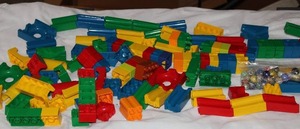 lot 122 image: Collection of Block N Roll Building Blocks  Compatible with Duplo