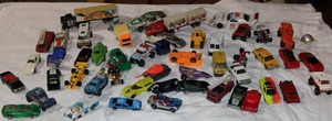lot 120 image: Collection of 45 Die-Cast Cars  Hot Wheels, Matchbox & More  Well-Used Condition