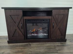 lot 7 image: Electric Fireplace TV Stand