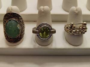lot 55 image: Sterling Silver Statement Rings