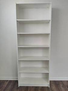 lot 137 image: White Adjustable Shelving Unit