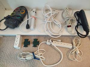 lot 174 image: Lot of Extension Cords, Power Strips, Etc.