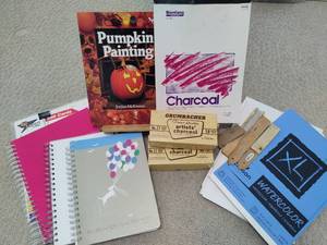 lot 193 image: Sketch Pads, Charcoal Sticks & More