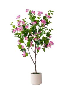 lot 114 image: Artificial Pink Rose Tree 4ft for Indoors $49.99 Retail - Brand New
